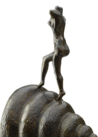 Salvador Dal. "Mujer desnuda subiendo la escalera. Homenaje a Marcel Duchamp", 1973. Bronce. 55 x 32'5 x 37'5 cm. Coleccin 2049 Obra Contempornea.