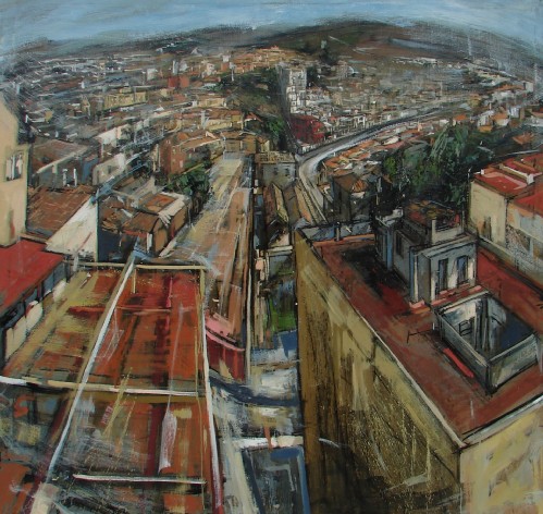 Javier Peinado Huertas. "Vista desde Pinosol", 2006. leo y acrlico sobre lienzo. Mediano formato.
