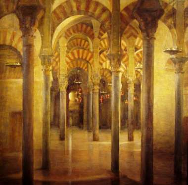 Borja Fernández. "Mezquita de Córdoba", 2005. Óleo sobre madera. 100 x 100 cm.