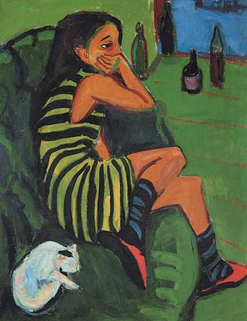Ernst Ludwig Kirchner. "Marcela", 1910. Óleo / lienzo.