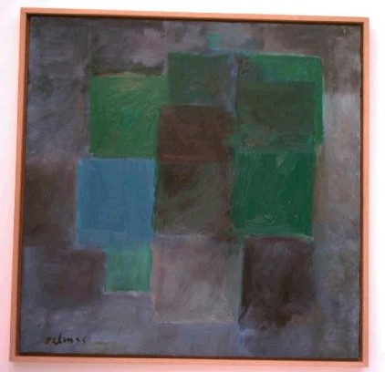 Manuel Salinas. "Sin título", 2003. Óleo sobre lienzo. 100 x 100 cm.