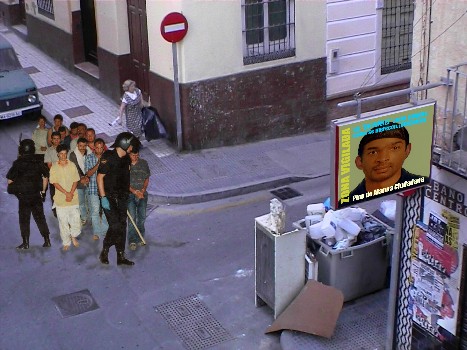 Francisco Santana. " Zona vigilada ", 2002. Videoinstalación.